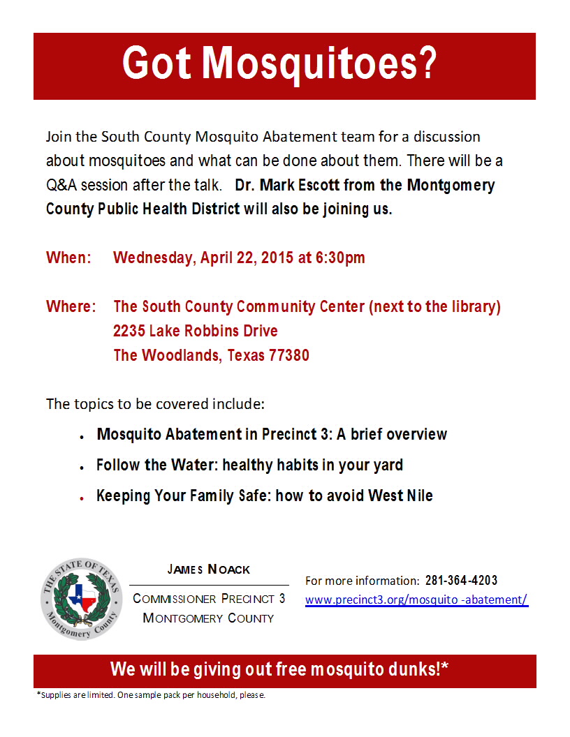 Mosquito Abatement Seminars - 4/22/15